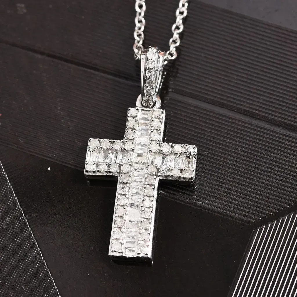 Diamond Cross Pendant Necklace