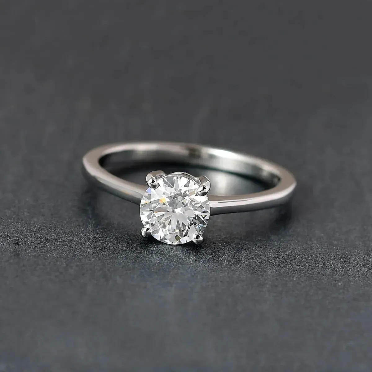 950 Platinum E-F VS Luxuriant Lab Grown Diamond Solitaire Ring