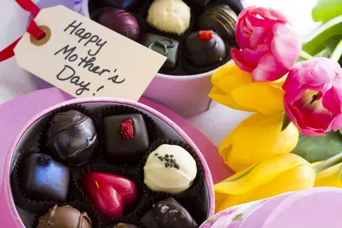 Selection of Mother's Day chocolates.