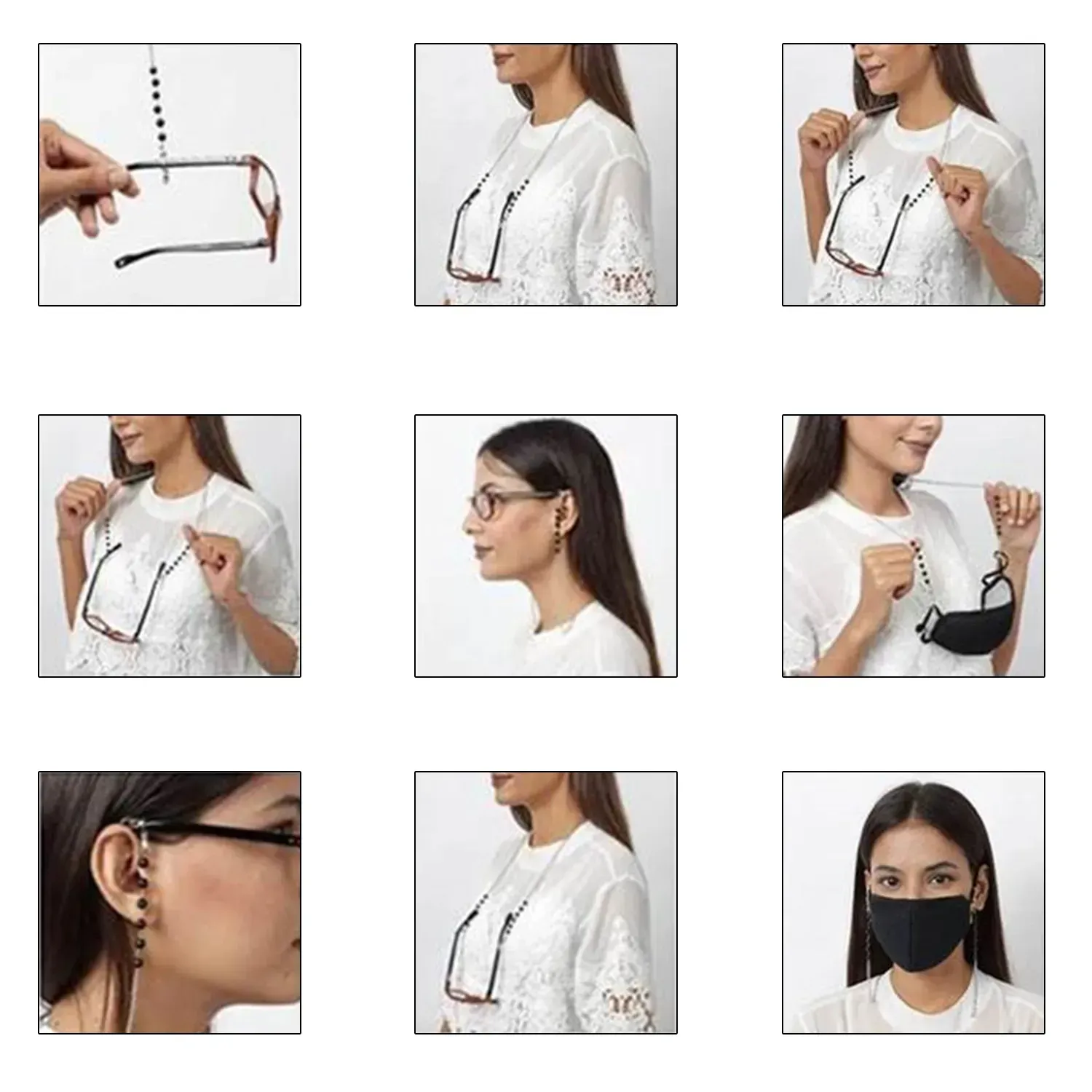 How to wear a face mask chain as a lanyard.