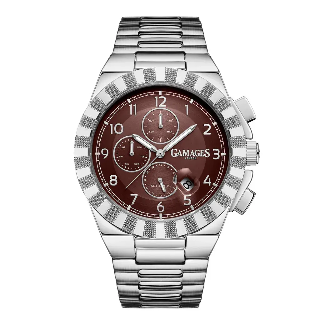 GAMAGES OF LONDON Limited Edition Hand Assembled Distinguish Automatic Movement Watch in Stainless Steel (45mm)