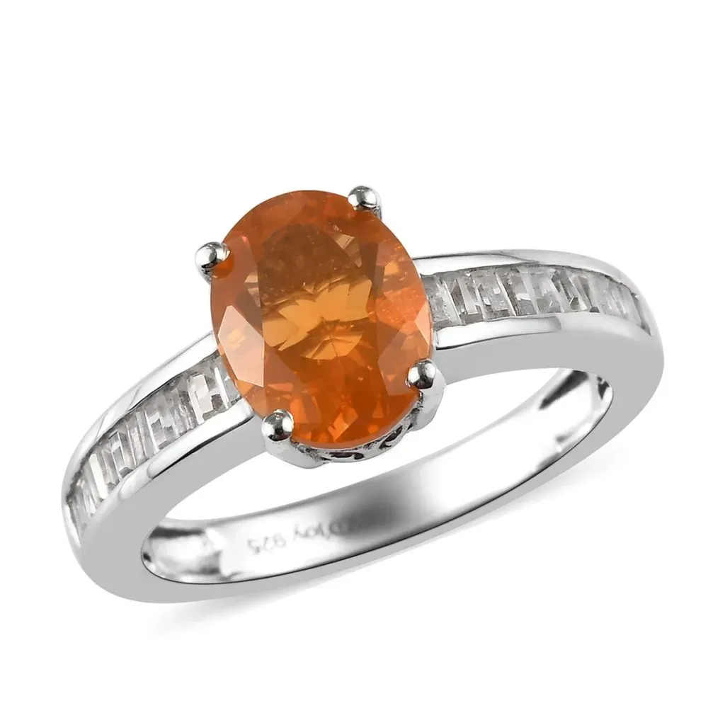 Jalisco Fire Opal ring in sterling silver. 