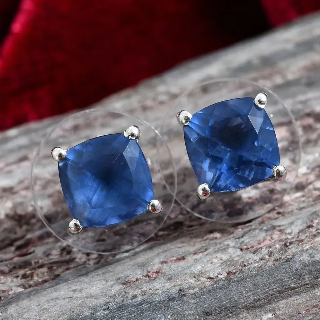 Color Change Fluorite Earrings in Platinum Over Sterling Silver