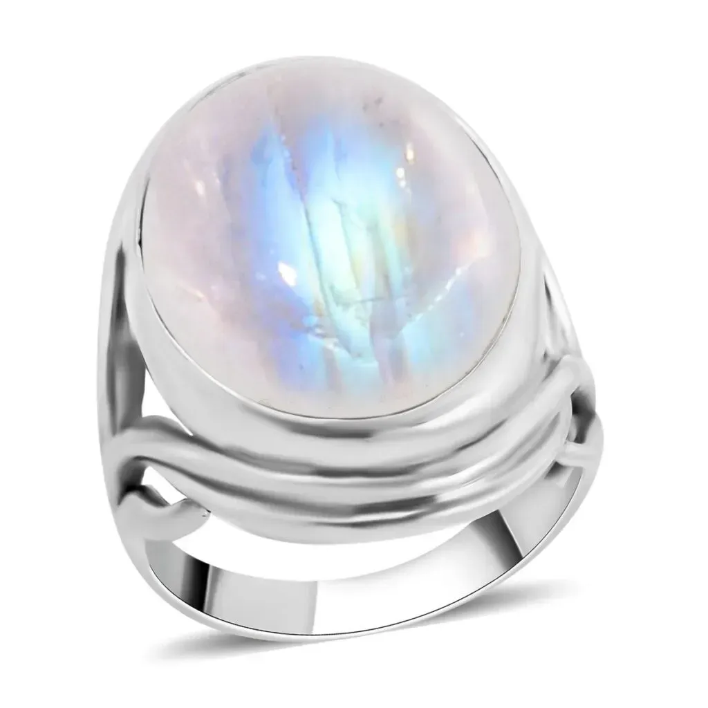 Bali Legacy Kuisa Rainbow Moonstone Ring in Sterling Silver