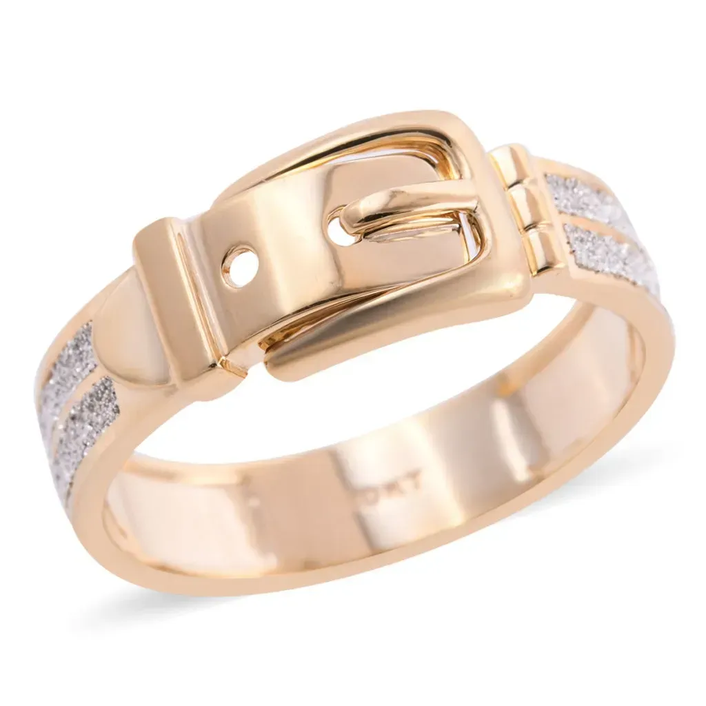 10K Yellow Gold Men's Buckle Ring 4.25 Grams