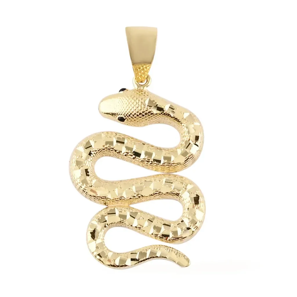 Snake Pendant in 10K Yellow Gold