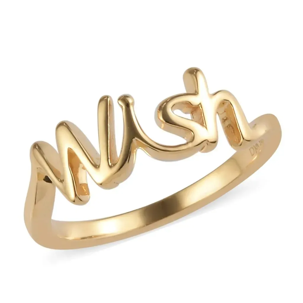 1kK yellow gold plated wish ring.