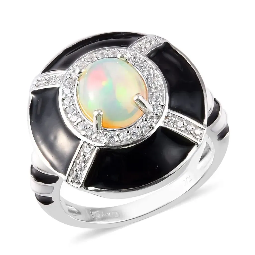 GP Collection opal and enamel ring.