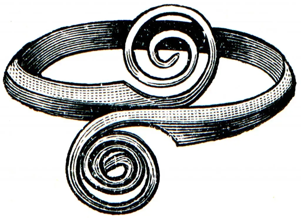 Illustration of Greek ring from the 8th century BCE.