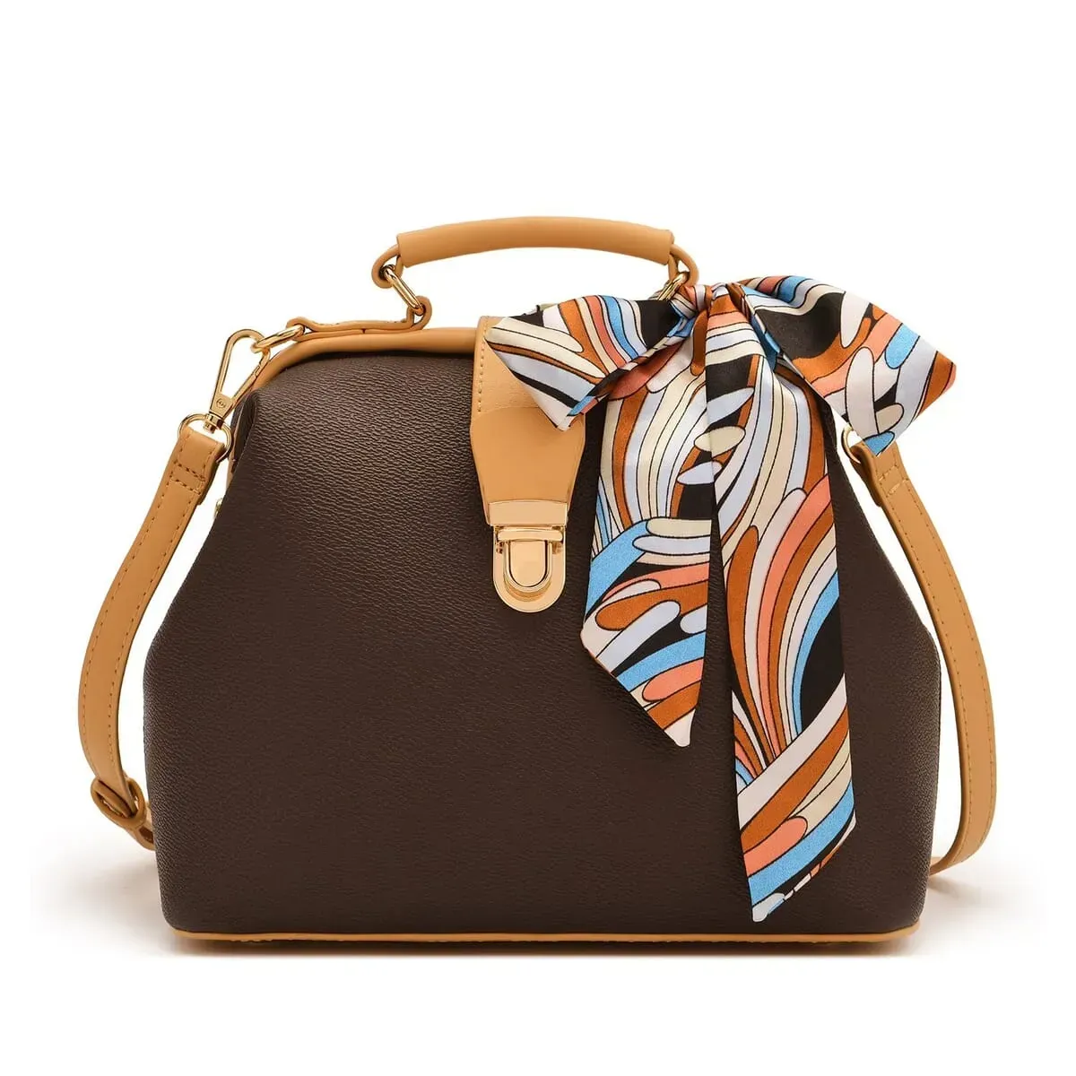 Rofozzi- Brown Doctor Vegan Leather Handbag (Eco-friendly)