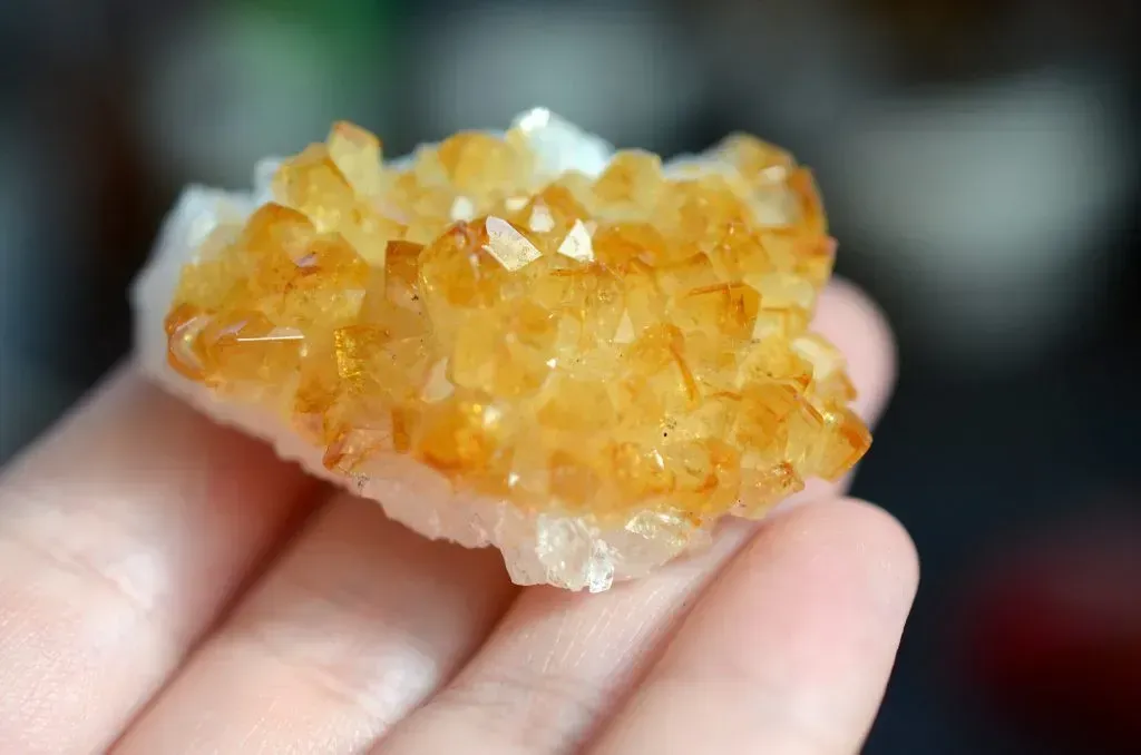 Small citrine geode crystal. 