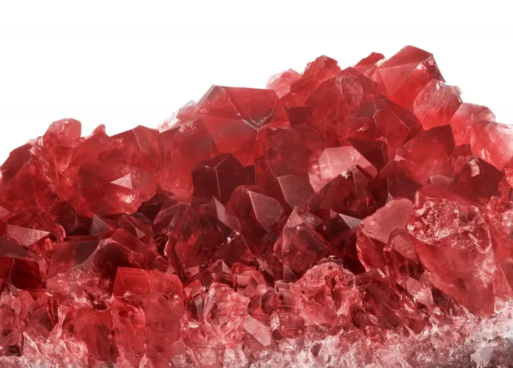 Large ruby crystal geode. 