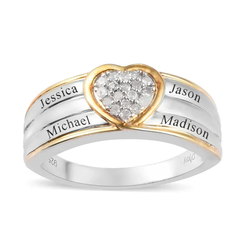 Sterling silver heart ring.