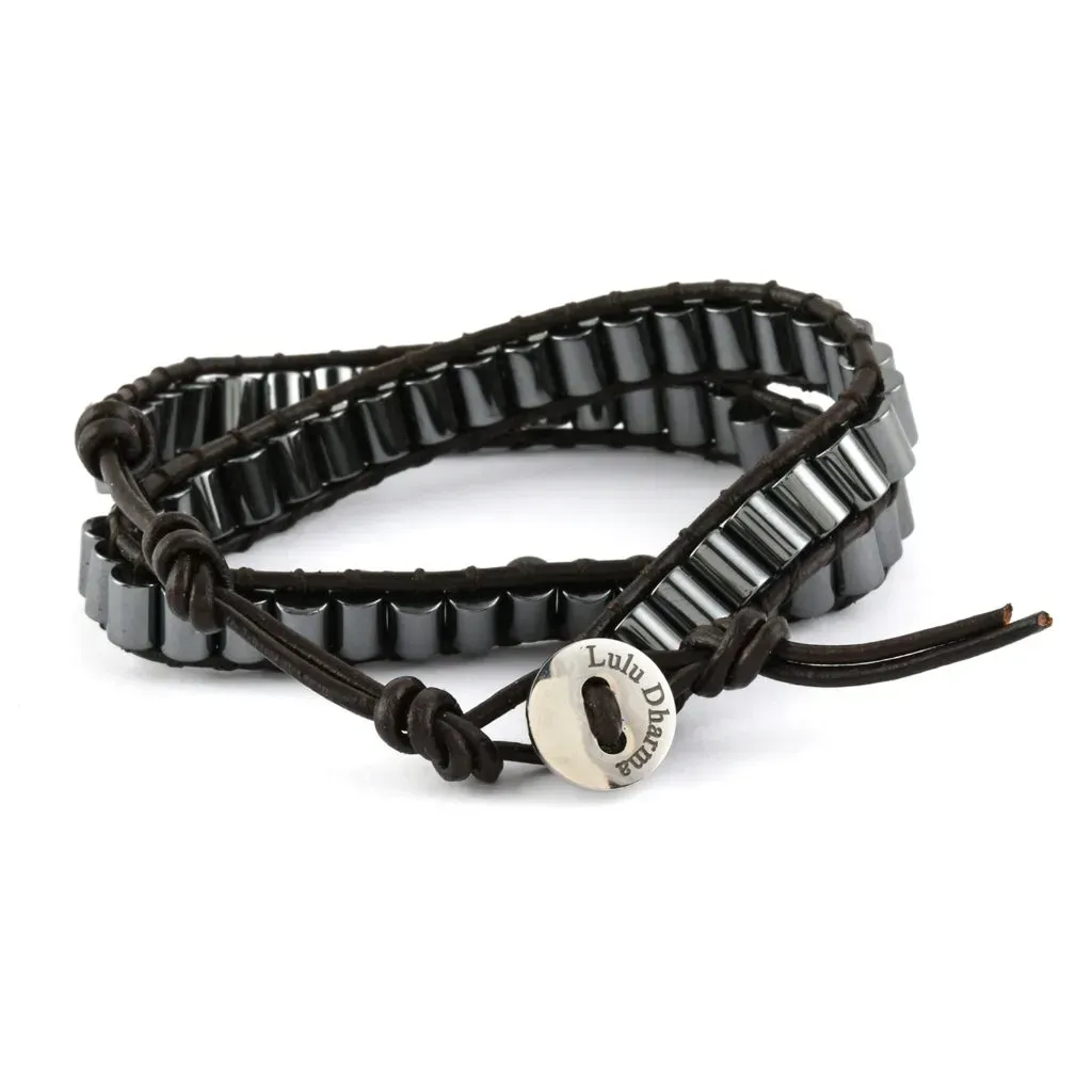 Lula Dharma hematite bead bracelet.