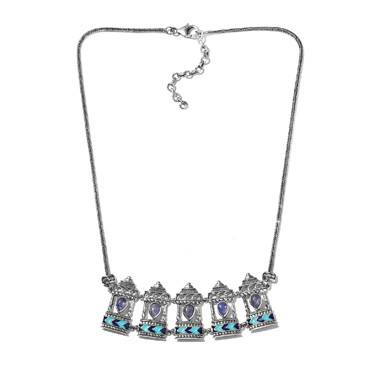 Indian tanzanite necklace. 