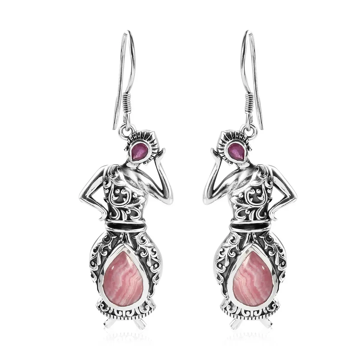 Sterling silver Indian earrings. 