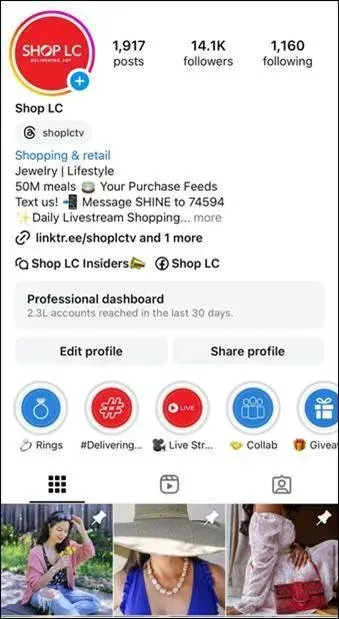 Shop LC Instagram