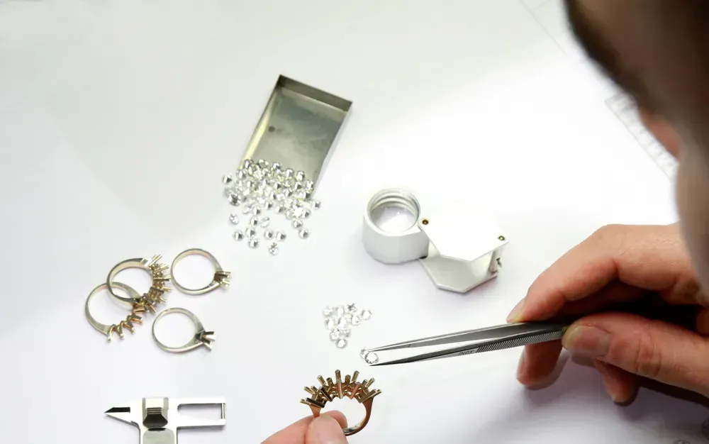 Diamond jewelry production and design. 