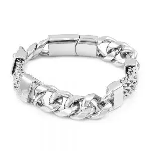 Men's curb link bracelet. 