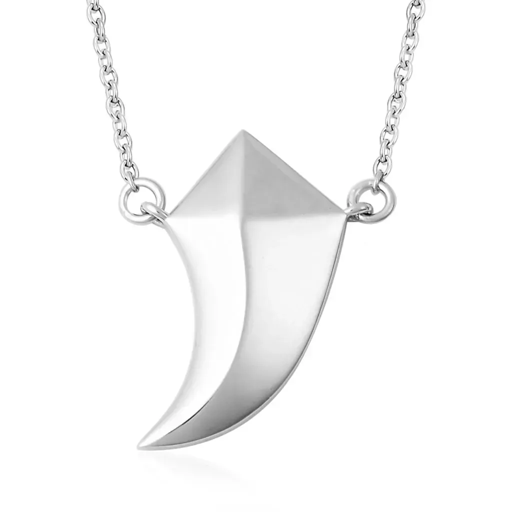 Sterling silver wolf tooth necklace for men.