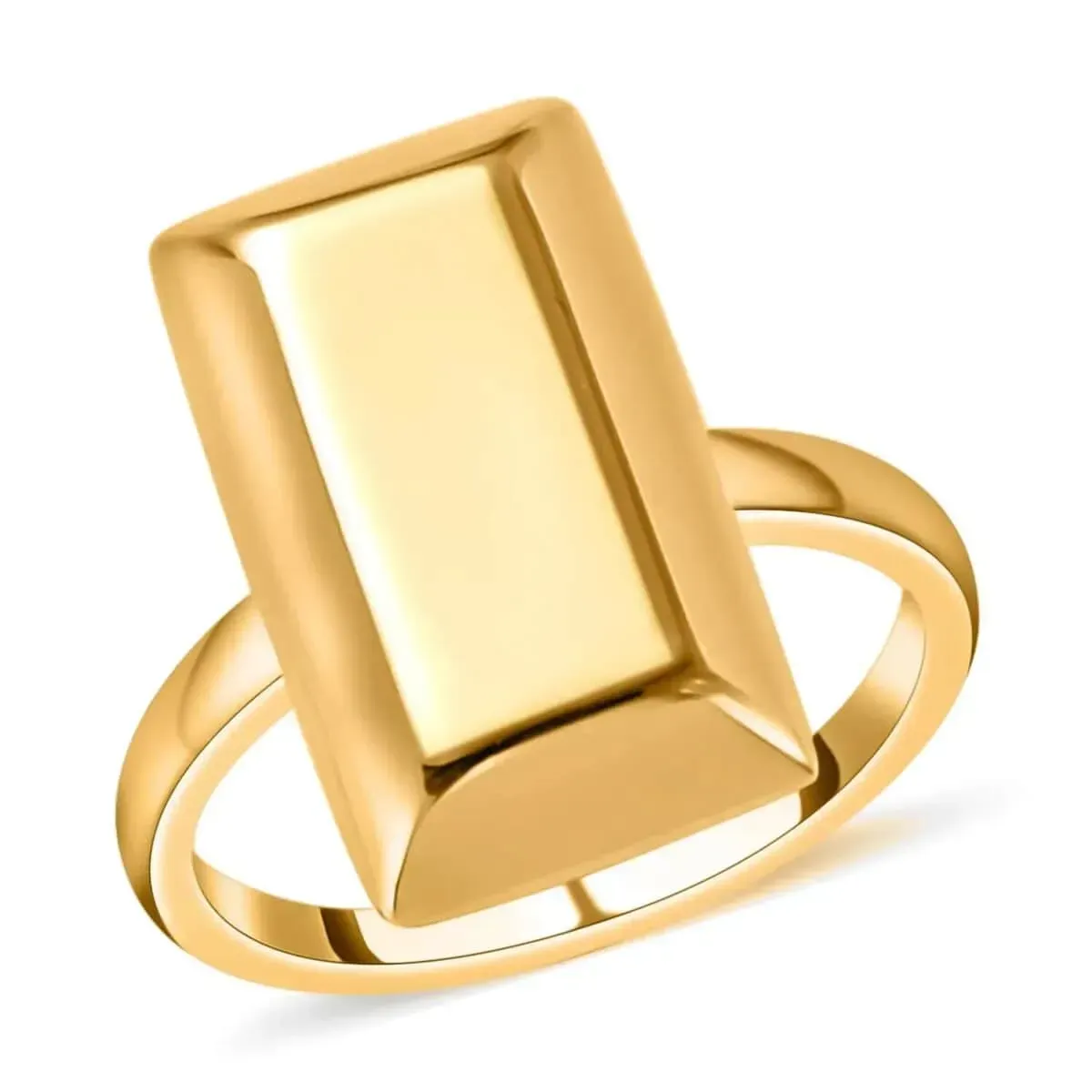 18K Yellow Gold Bar Ring, Yellow Gold Ring