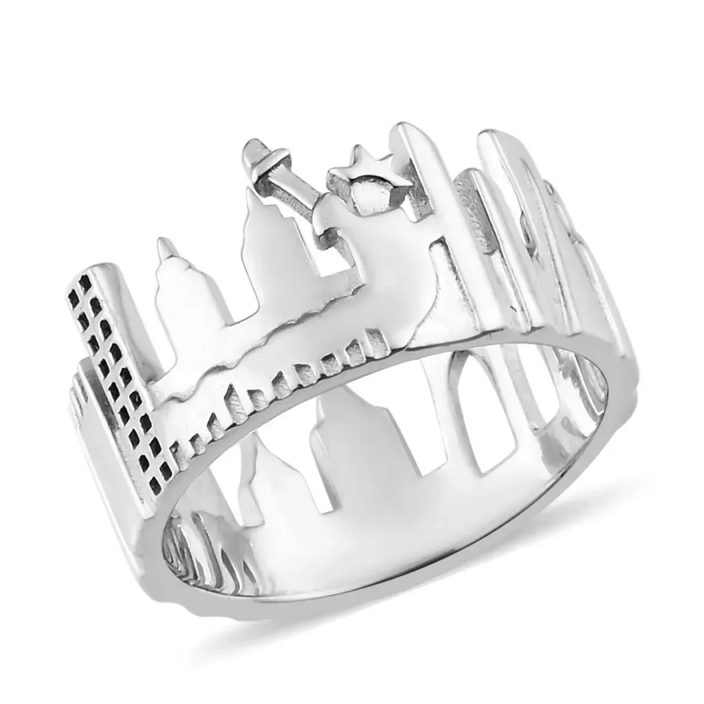 Sterling silver New York City ring.