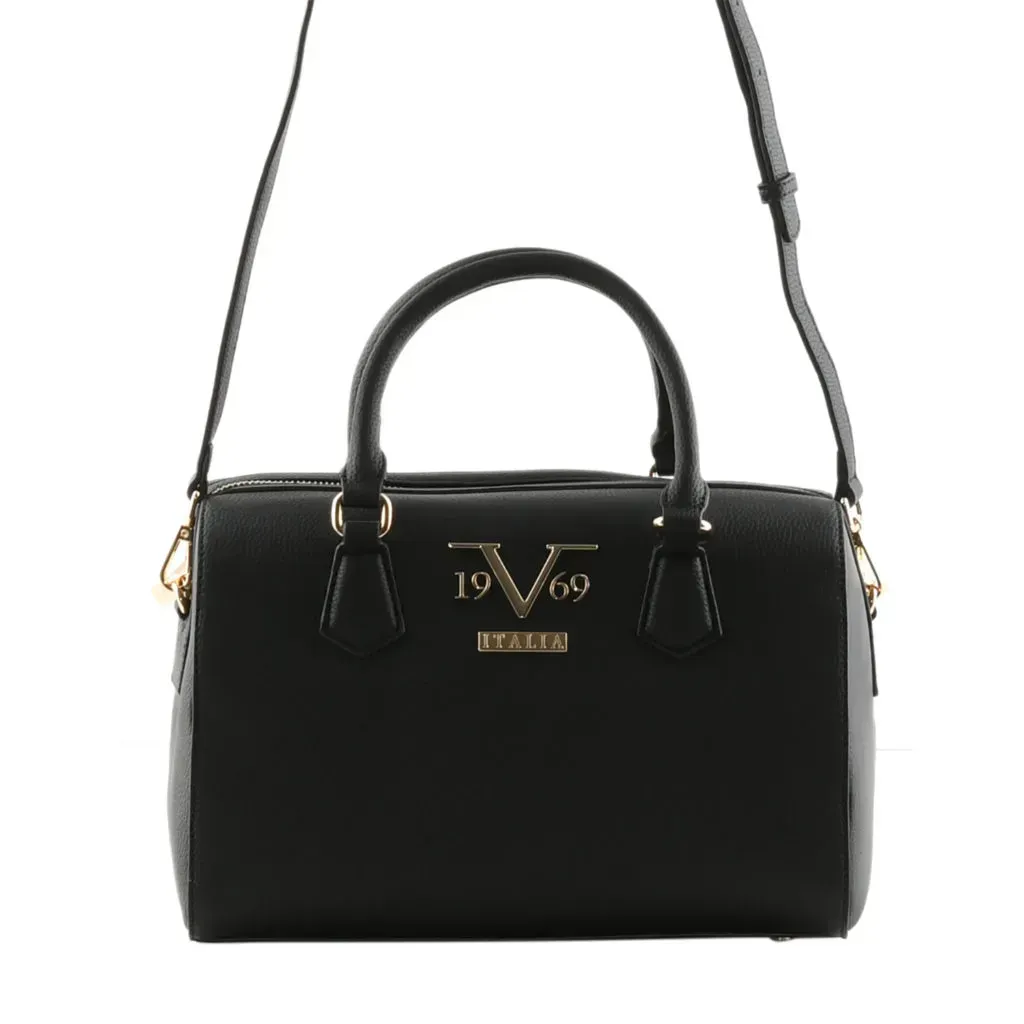 Versace 1969 black leather handbag.