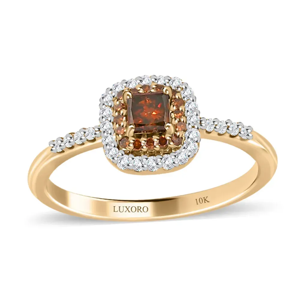 Orange diamond ring. 