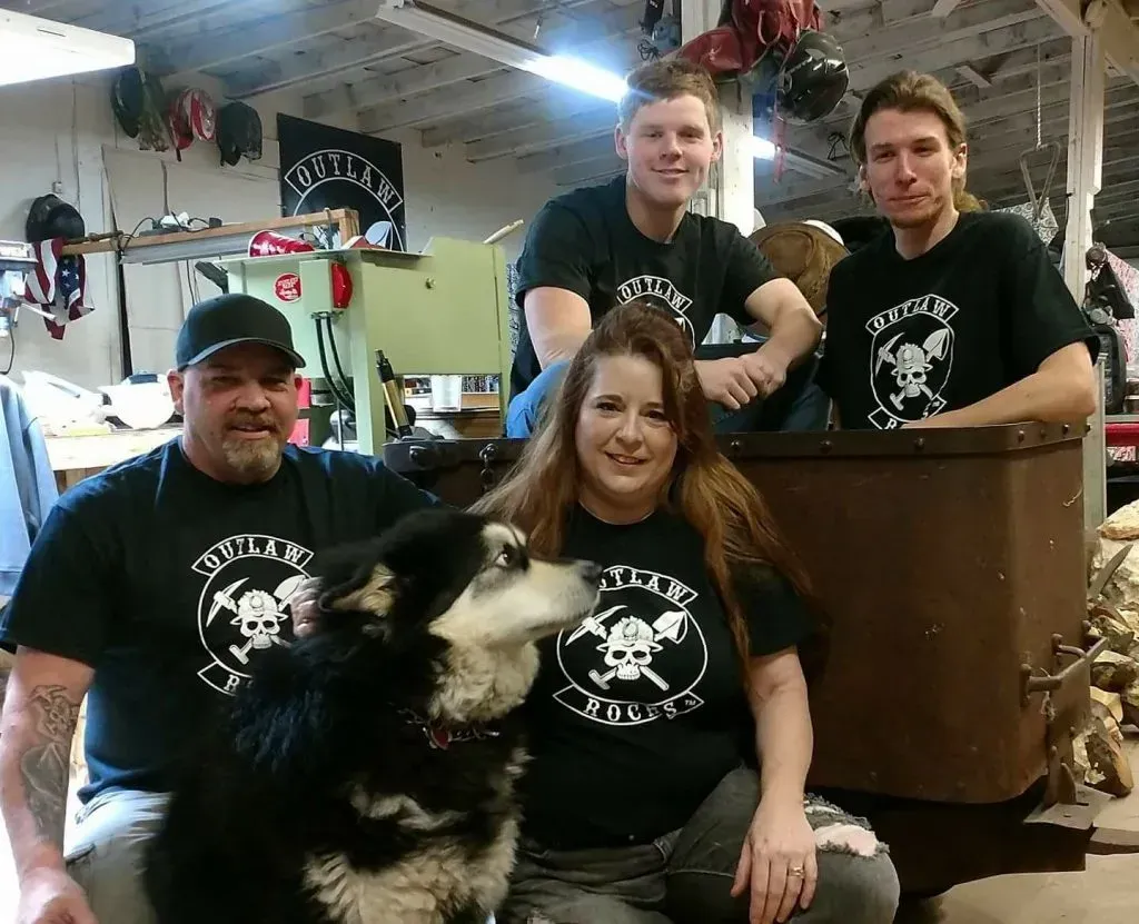 The Outlaw Rocks team posing for a group photo.