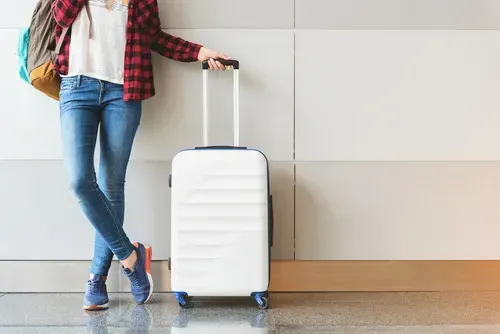 girl with suitcase