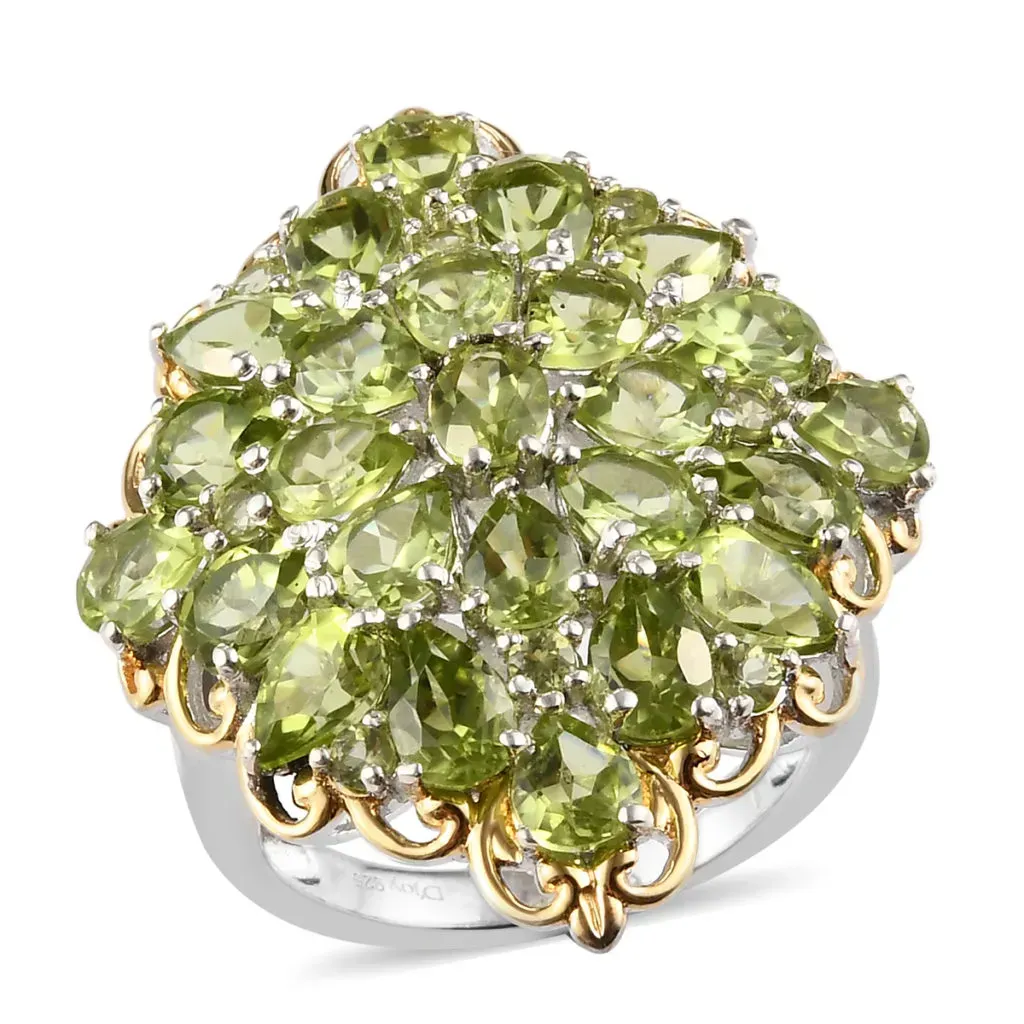 peridot cluster ring