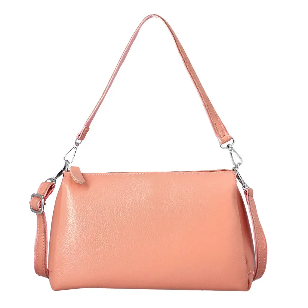 Pink crossbody bag.