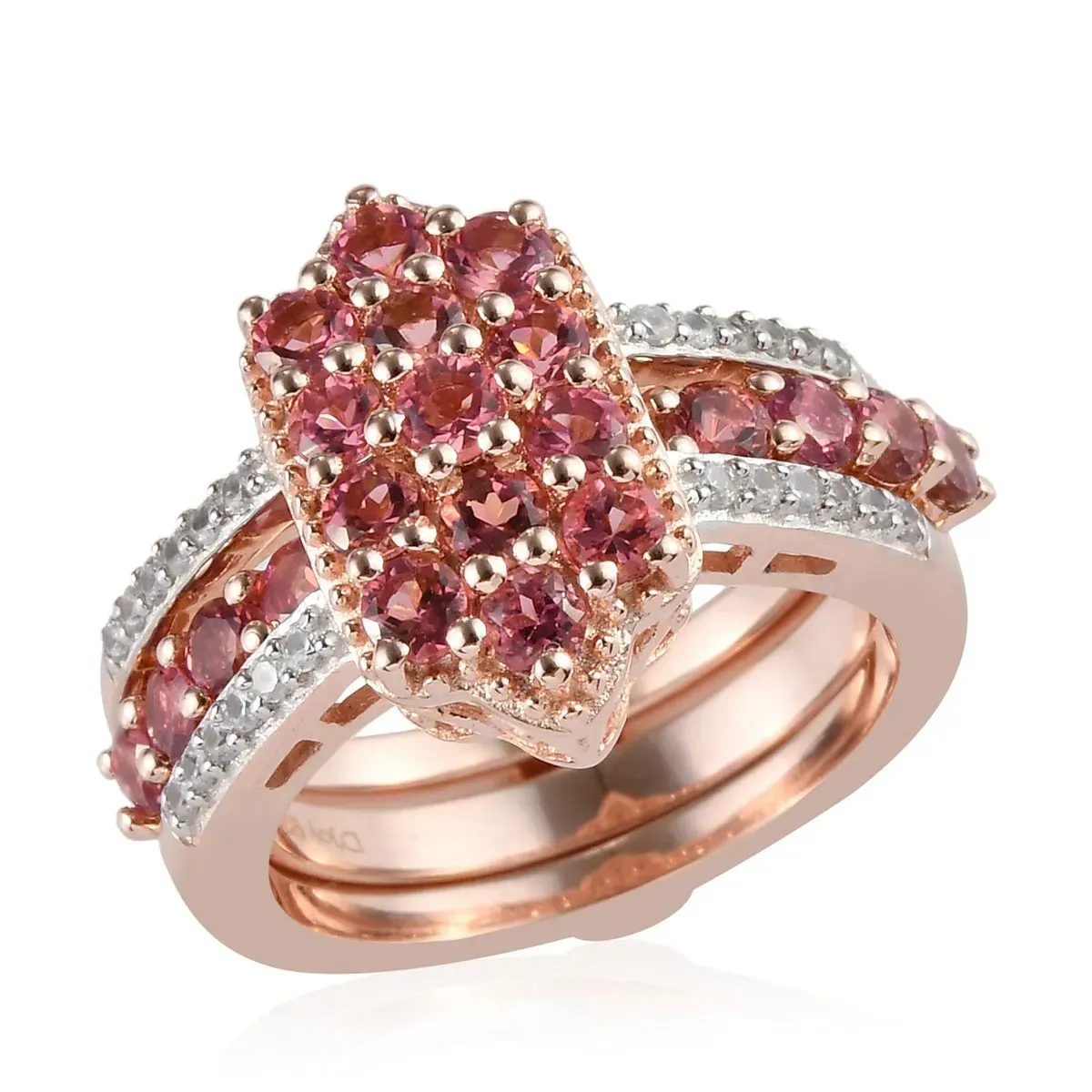 Pink cluster ring.
