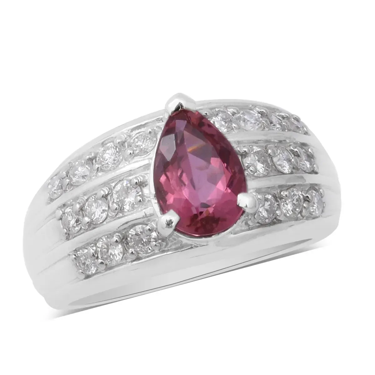 Signature Collection platinum pink tourmaline ring.