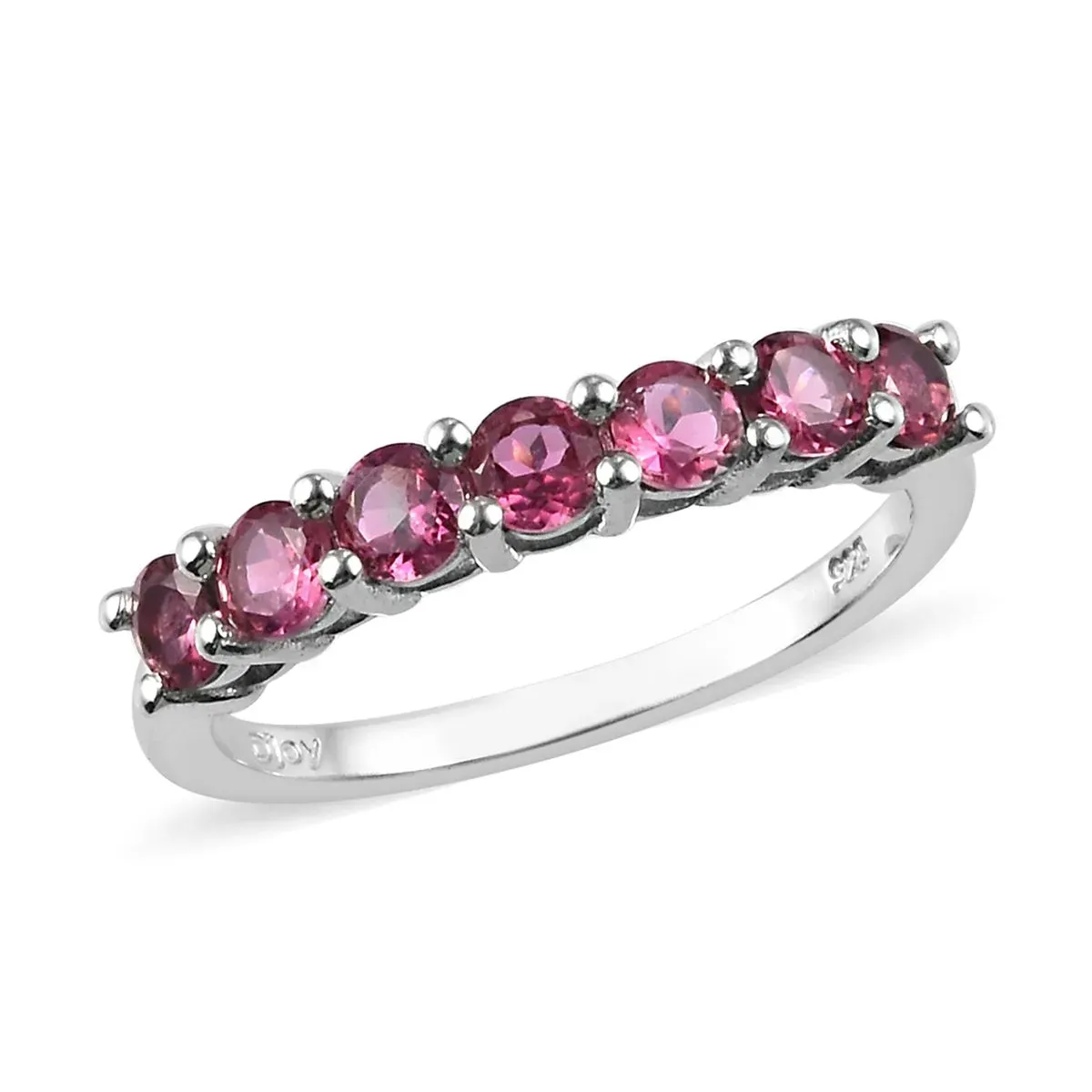 Genuine pink tourmaline ring.
