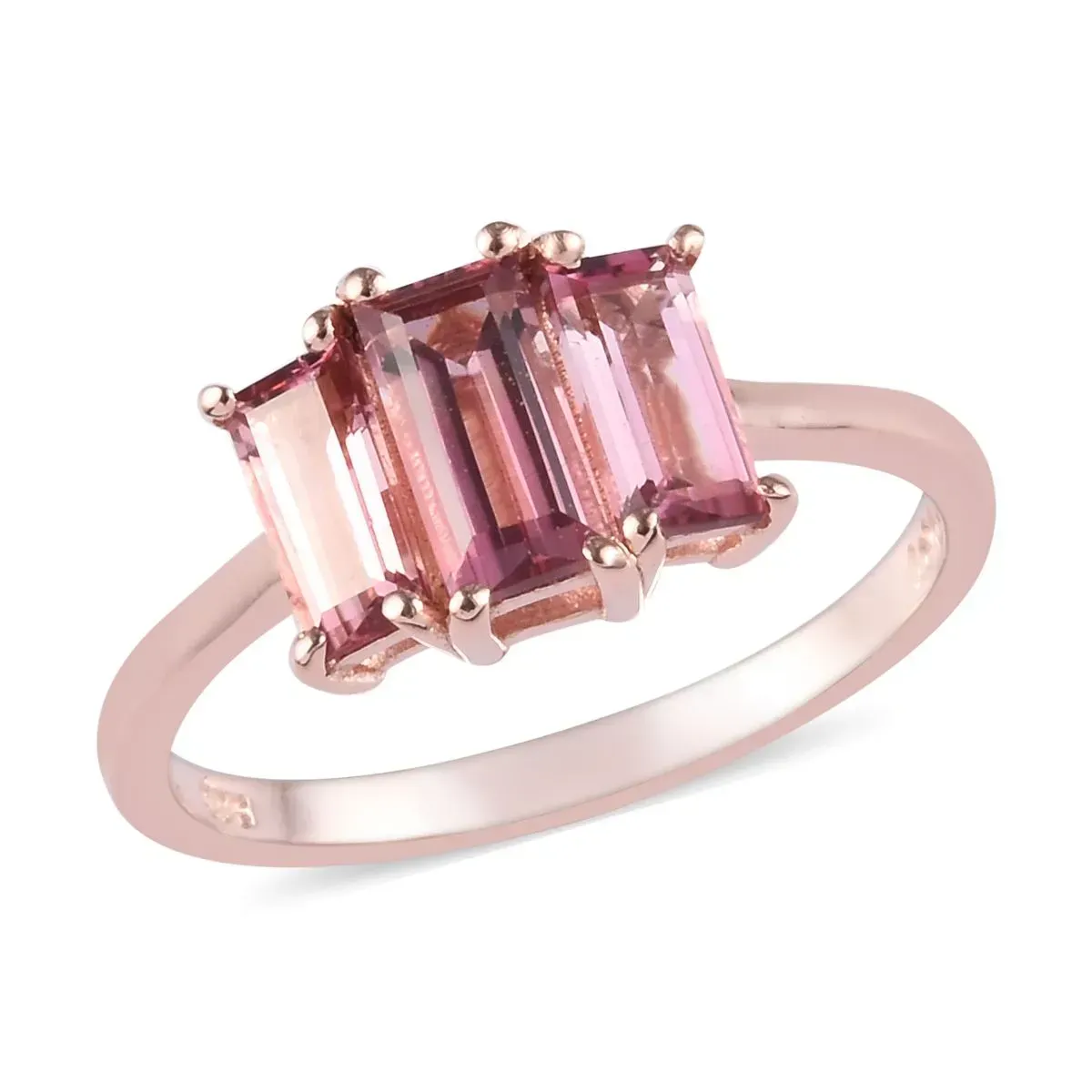 Pink tourmaline ring rose gold