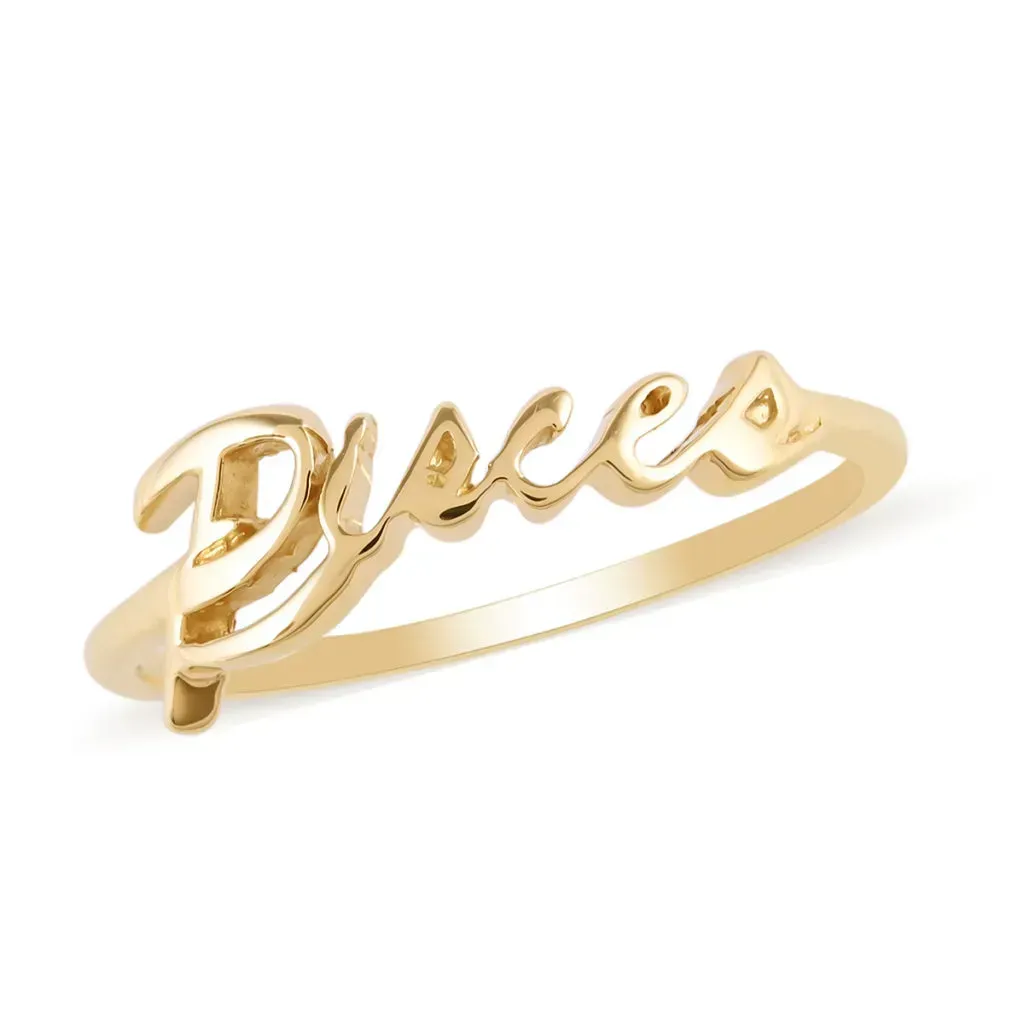 10K yellow gold zodiac jewelry. 