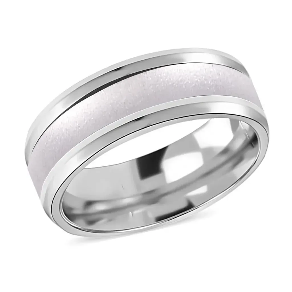 950 Platinum Textured Band Ring 5.85 Grams