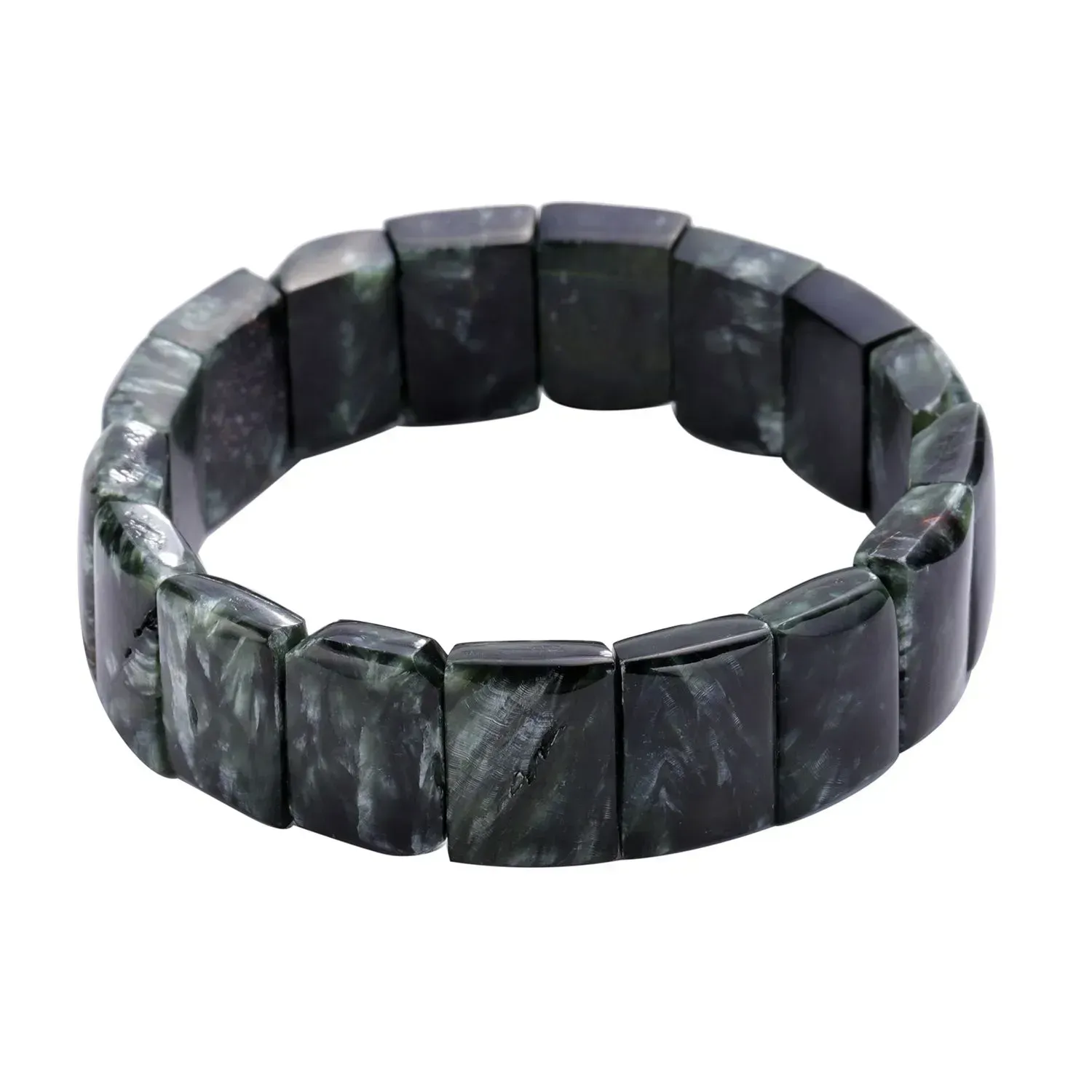 Seraphinite Section Stretch Bracelet 244.00 ctw
