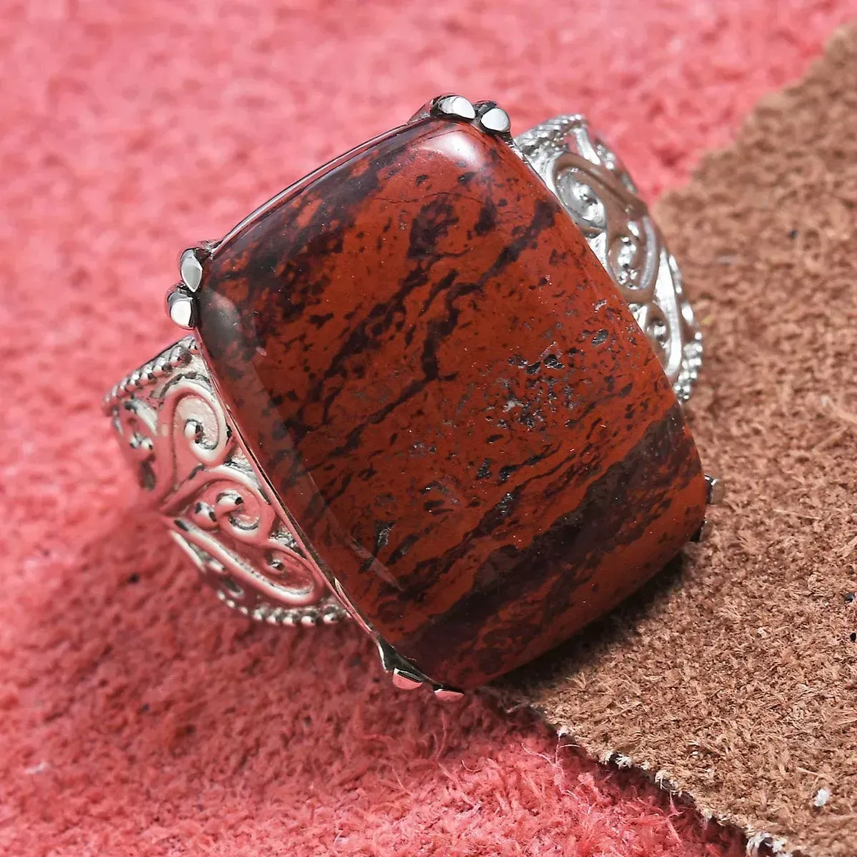 Red Jasper Ring in Sterling Silver