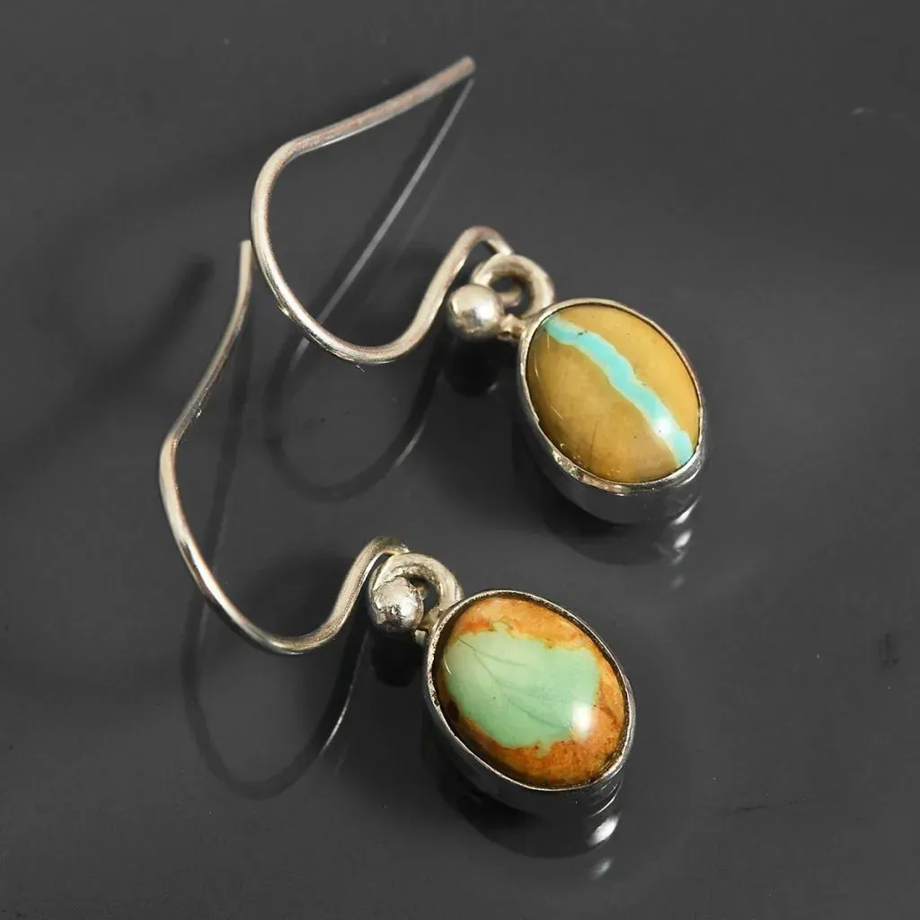 Royston Turquoise Earrings in Sterling Silver