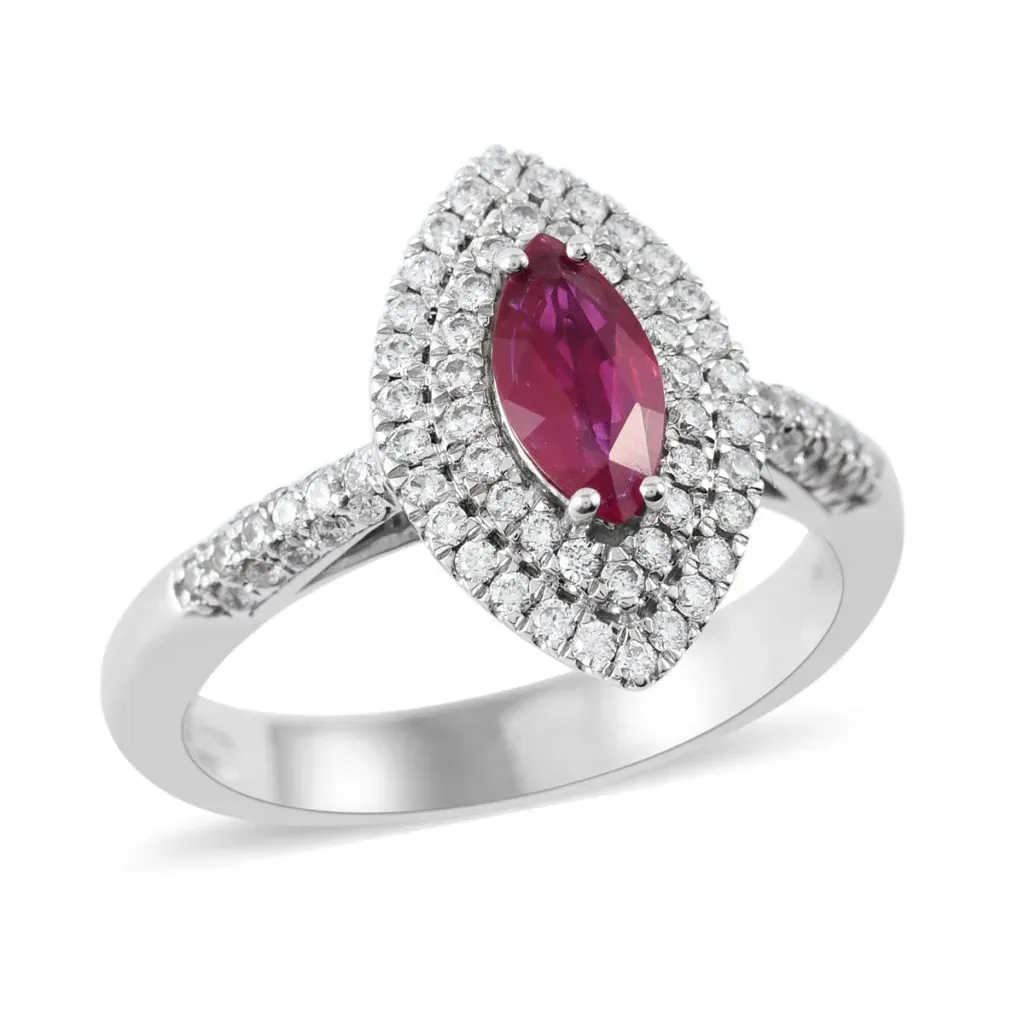 Burmese ring in platinum. 