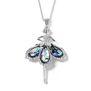 Abalone shell ballerina pendant. 