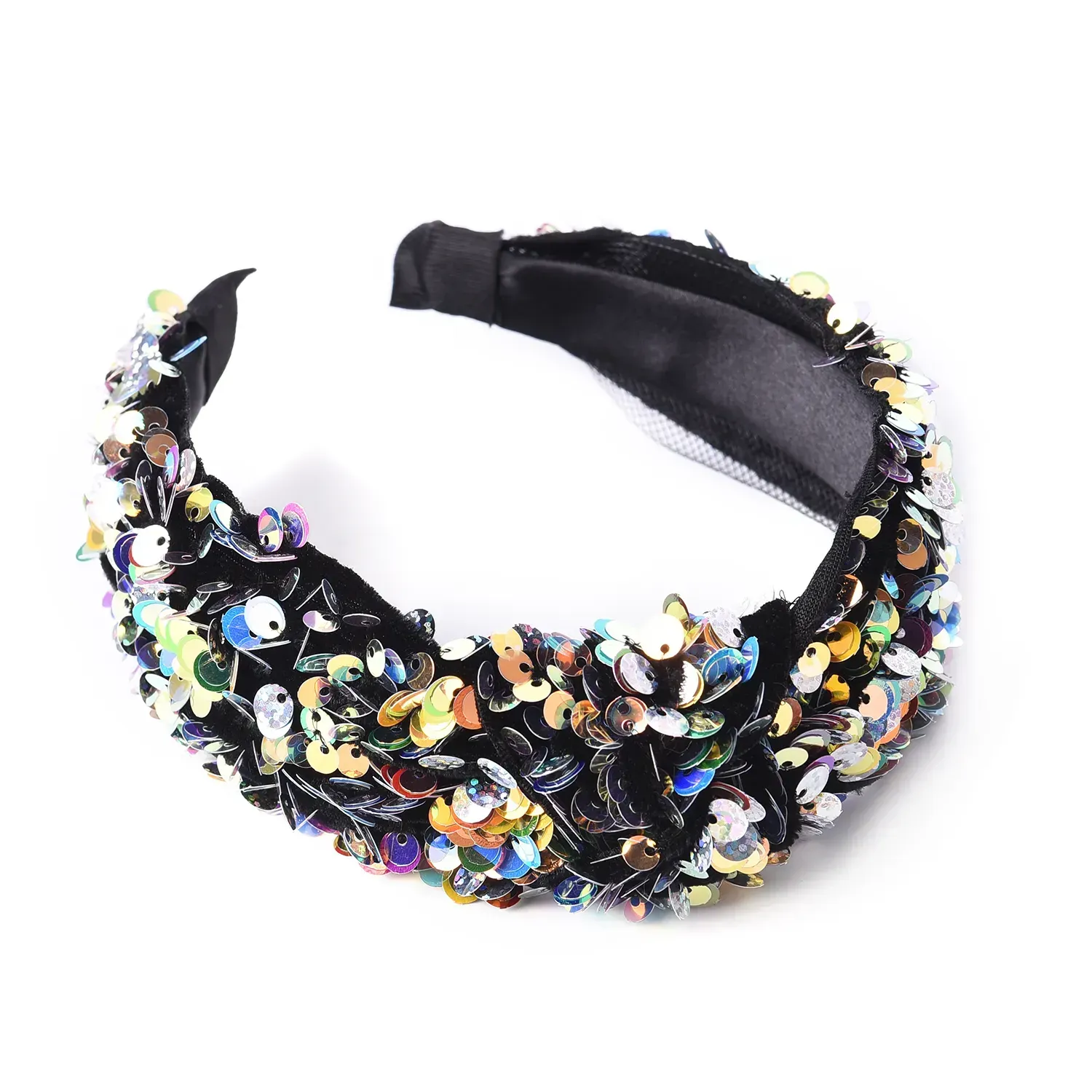 Sparkly sequined headband. 