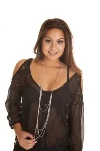 chunky necklace for sheer clothing