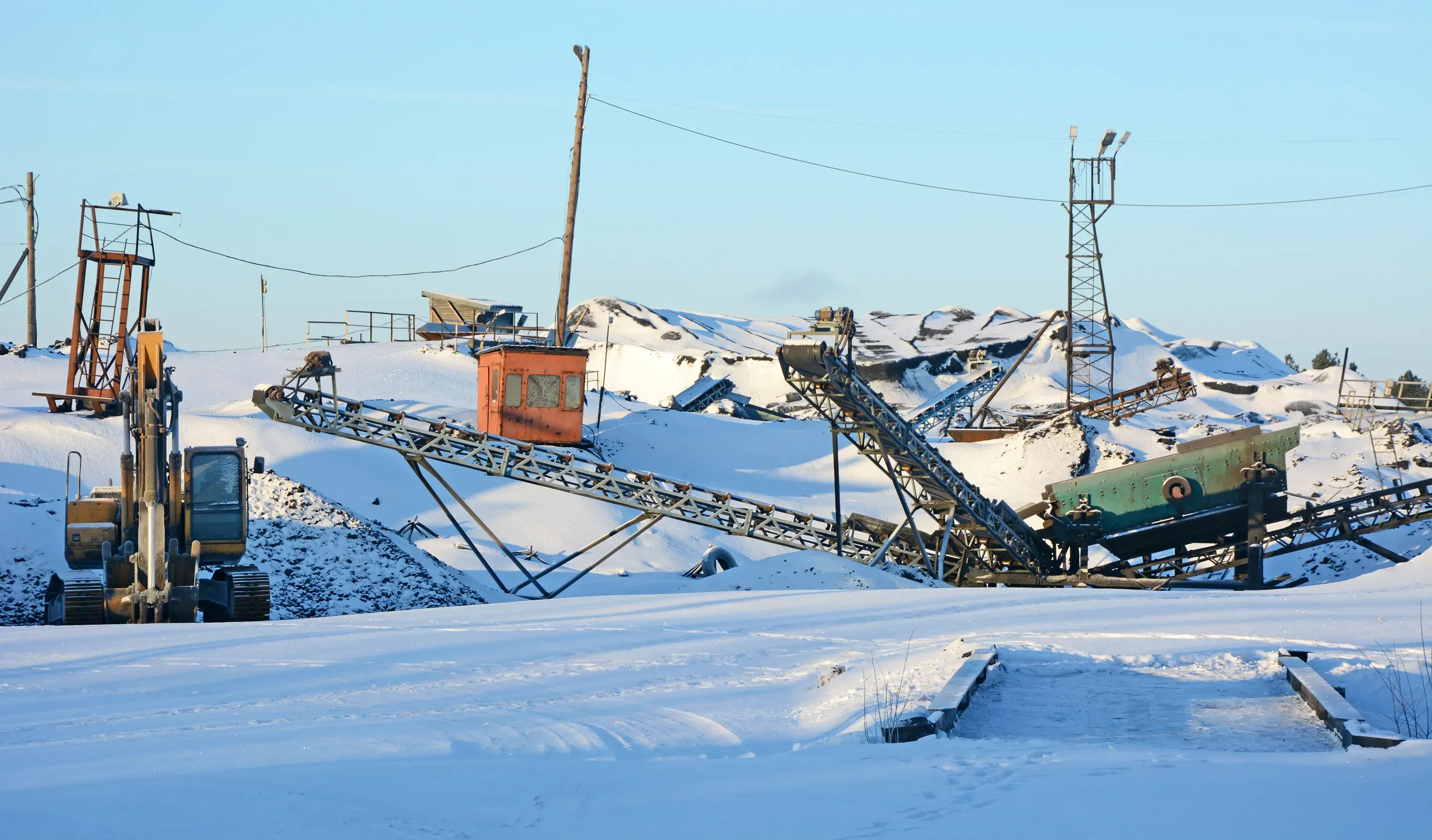 Shungite mining operations in Karelia, Russia.