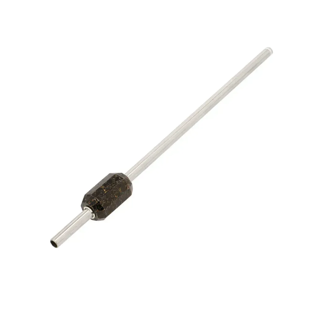 Shungite and stainless steel reusable straw.