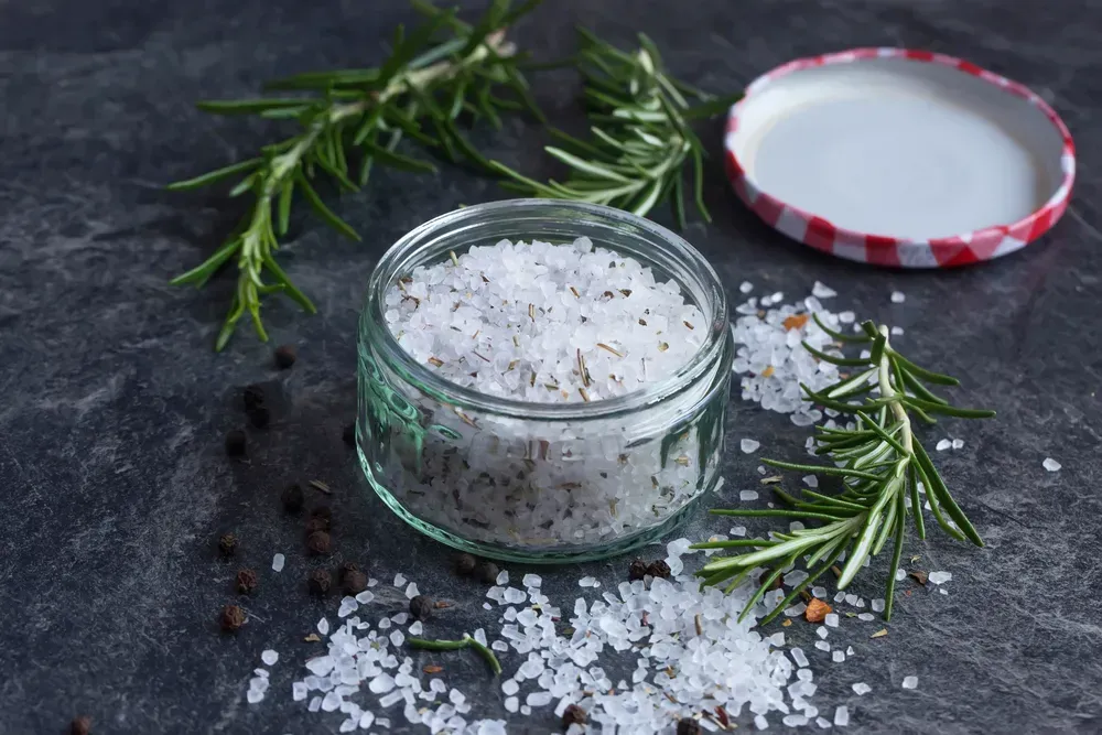 Bath salts in a jar