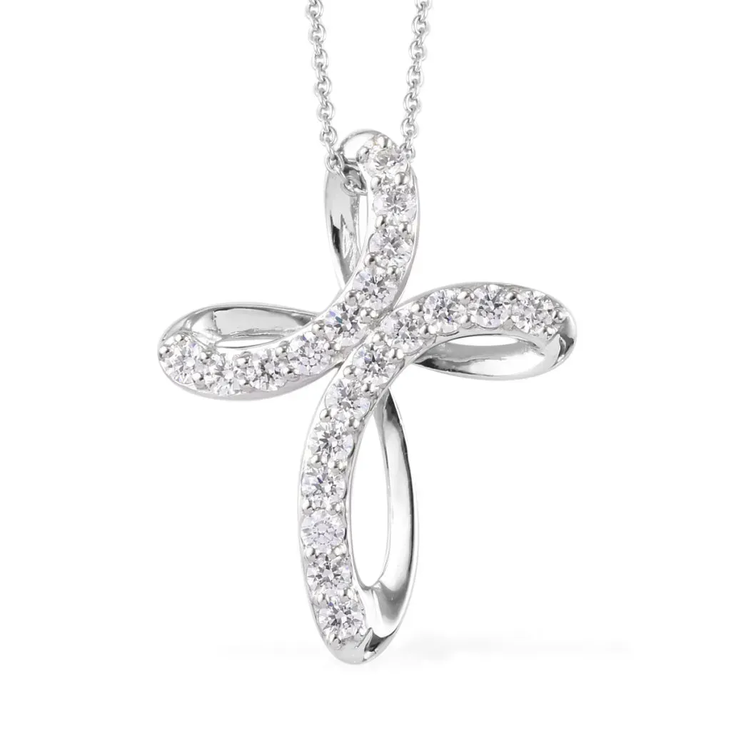 Sterling silver cross pendant.