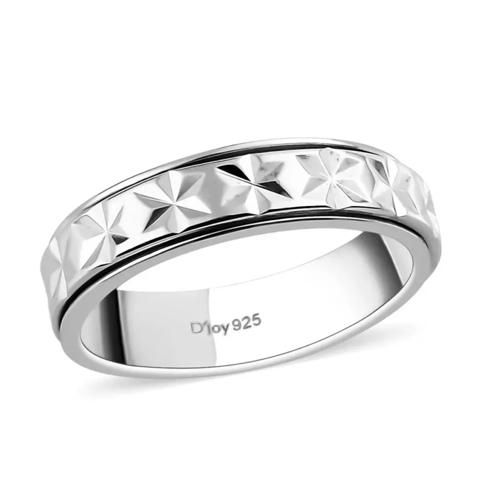 Sterling Silver Spinner Band Ring